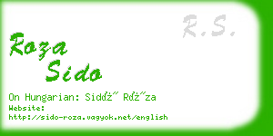 roza sido business card